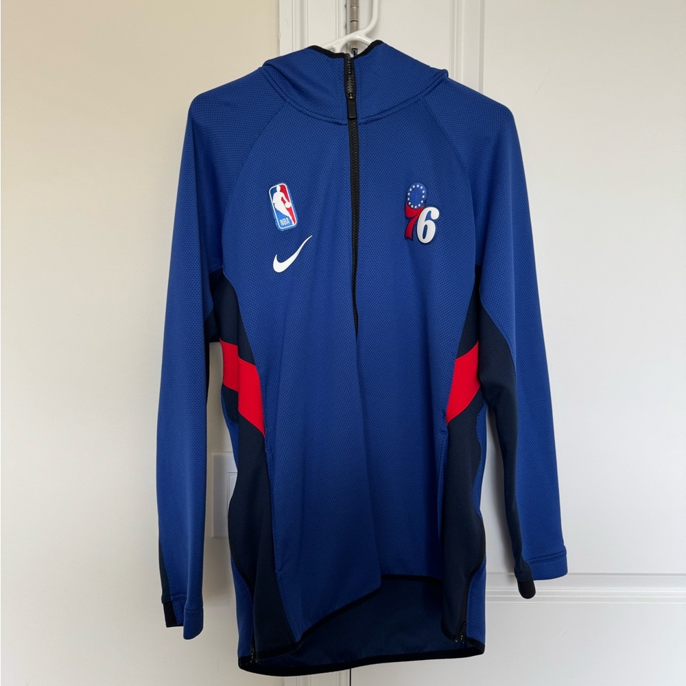 Nike Philadelphia 76ers Dri-FIT Zip Hoodie Jacket - Men’s Large